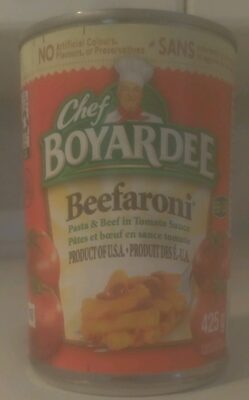 Beefaroni Pasta in Tomato and Meat Sauce