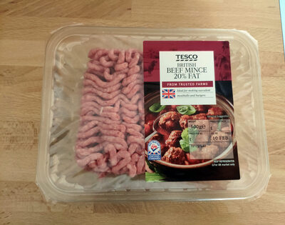 BRITISH BEEF MINCE 20% FAT
